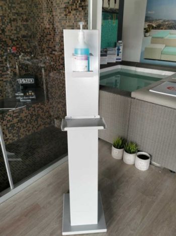 Piantana porta dispenser gel mani e guanti