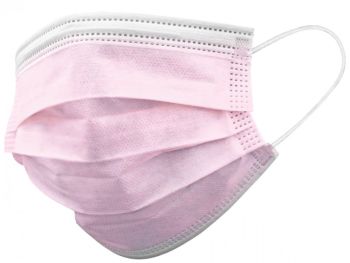 Mascherina chirurgica a 3 veli tipo IIR rosa ( conf da 10)