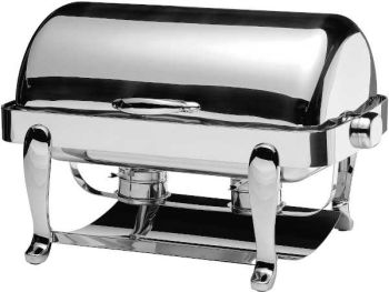 Chafing dish rettangolare con gambe cromate