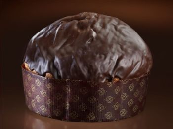 Panettone artigianale AL CIOCCOLATO (gocce di cioccolato, copertura di cioccolato) 1000 gr con scatola